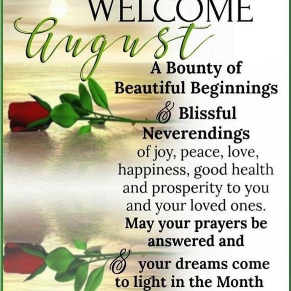Have a blessed August